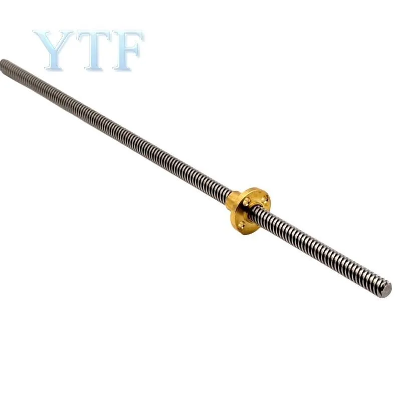 3D Printer CNC THSL-500-8D Length 100/150/200/250/300/400/500mm T-type Stepper Motor Trapezoidal Lead Screw 8MM Thread T8