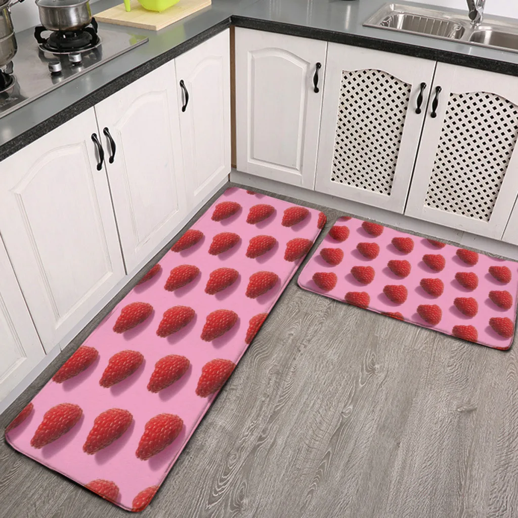 

Flower Leaf Fruit Kitchen Mat Floor Carpet Fashion Simple House Modern Home Decor ﻿