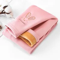 Leggings pour enfants de 3 à 8 ans, bas thermiques doublés en polaire, pantalons décontractés pour bébés, pantalons chauds, collants élastiques en forme de lapin, 2026 3