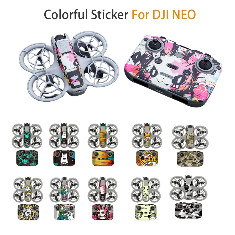 For DJI NEO Stickers For DJI NEO PVC Body Remote Control Sticker Colorful Anti-scratch Protection Film Accessories