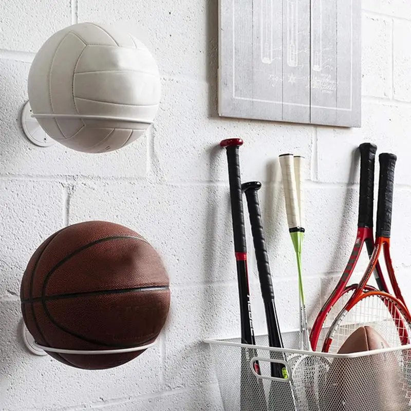 Wall Mounted Basketball Storage Rack Iron Multipurpose Football