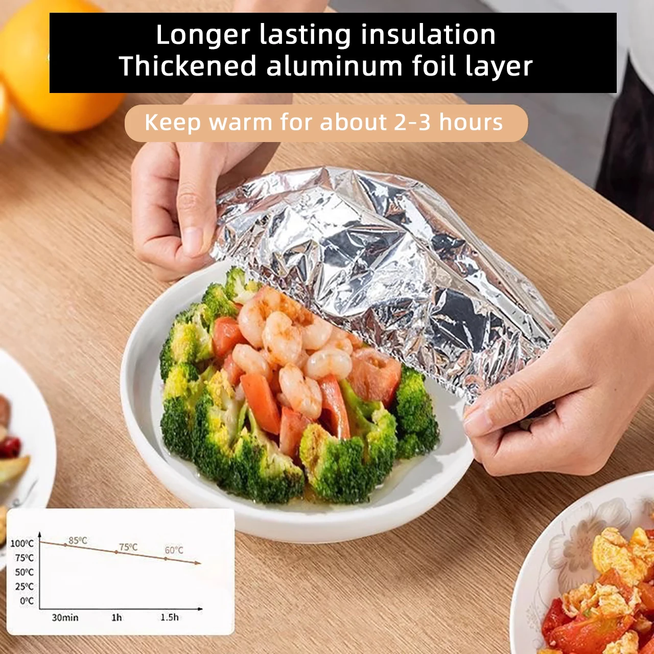 10pcs Insulated Heat Retaining Covers Winter Thermal Warming Food Film Reusable Food Storage Cap