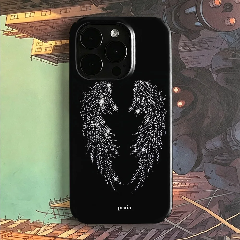 Sparkle Angel Wing Glossy Hard Phone Case Cover