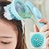 Long Handle Shampoo Brush Bath Brush Scalp Massage Press To Dispense Comb Body Exfoliation Comb Hairdressing Styling Tools 1