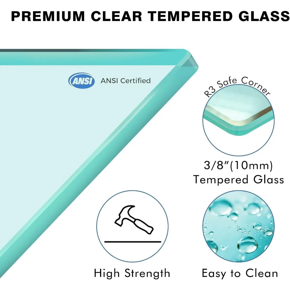 Frameless Double Sliding Shower Door 68-72" W x 76" H, 3/8" 10mm Clear Noiseless Glass Door with Anti-Jumping System Shower Door 4