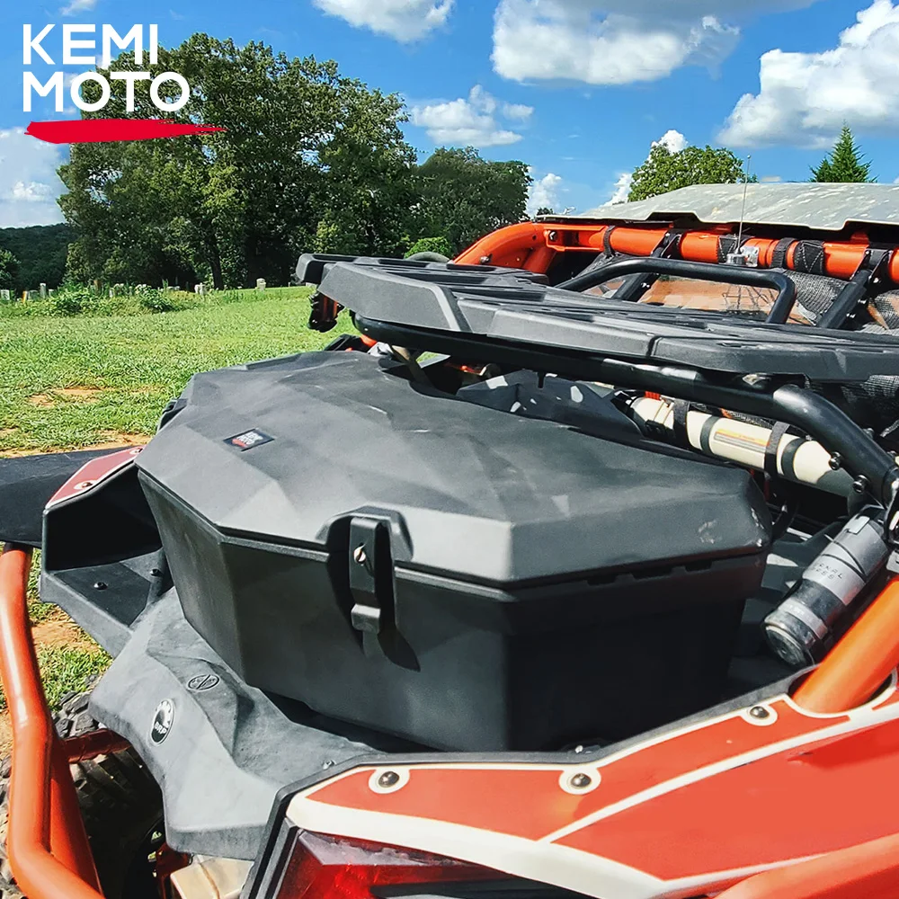 for Can-Am X3 Max Commander Outlander G2 Renegade G2S 500 570 650 Maverick X3 Rear Cargo Storage Box 8 Gal UTV/ATV KEMIMOTO