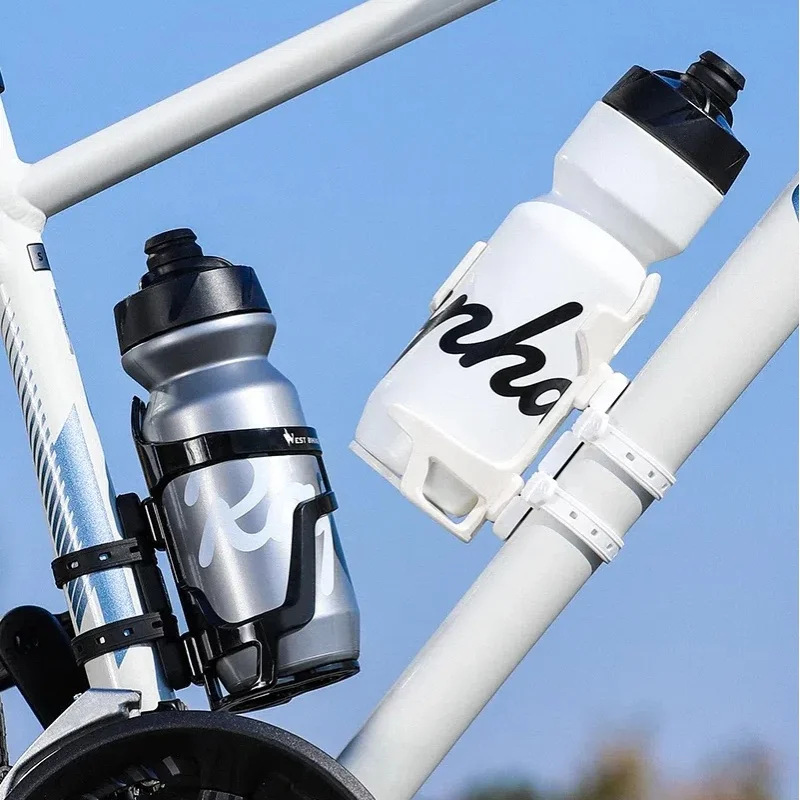 Bicycle Water Bottle Cage Bicycle Bottle Holder Water Bottle Holder WEST BIKING Bicycle Water Bottle Holder Installation Base Silicone Bottle Cage Set MTB Road Bike Stand Accessories