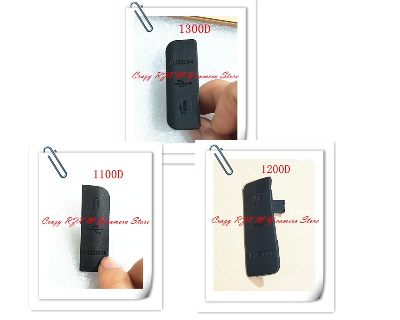 COPY For Canon 1100D 1200D 1300D EOS REBEL T3 T5 T6 KISS X50 X70 X80 HDMI-compatible MIC Cap Interface Cover USB Rubber Lid Door camera repair parts camera shutter cable cover