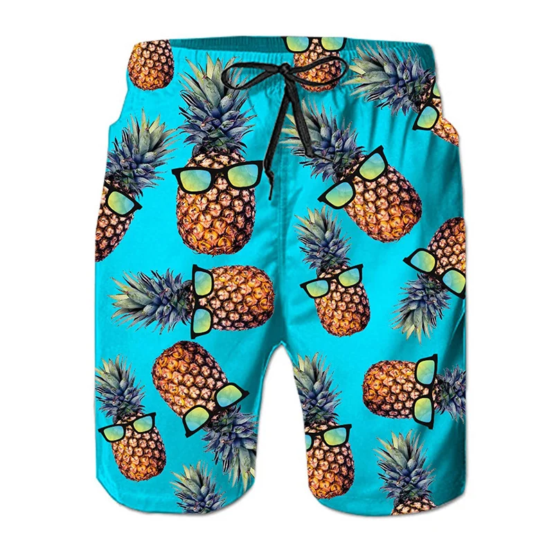 

Pineapple Graphic Short Pants Men Summer Casusal Beach Board Shorts Swim Trunks Cool Swimsuit Quick-drying Male Fashion Shorts