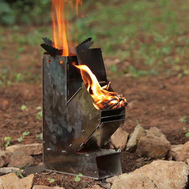Outdoor Firewood Stove Portable Camping Tent Picnic BBQ Travel Hunting  Detachable Stainless Steel Cooking Heating Wood Stove - AliExpress