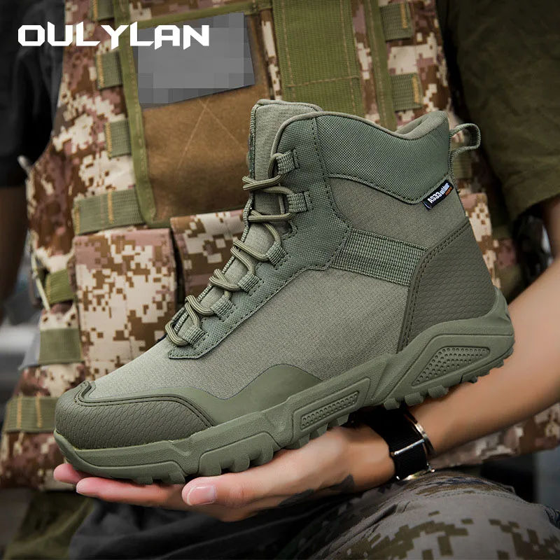 

Ботинки мужские тактические, армейские ботинки в стиле милитари, дышащие, для прогулок, скалолазания, походов