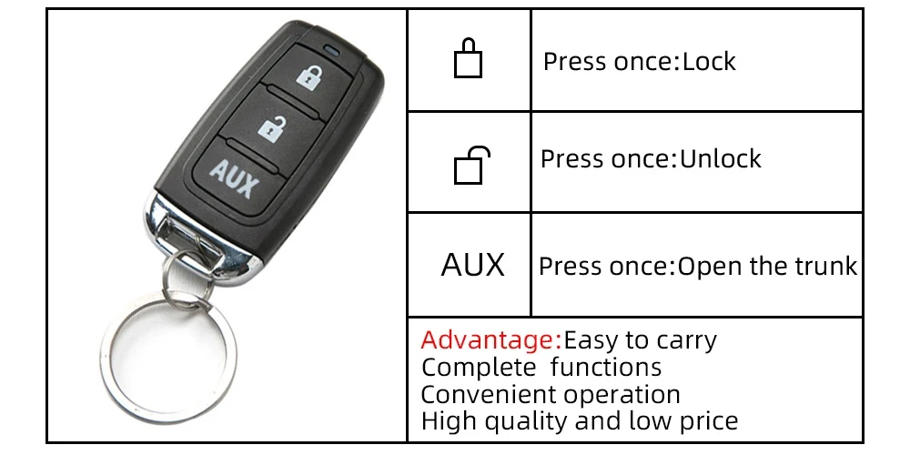 Car Central Kit System Button With Remote Control Vehicle Central Locking Kit Do