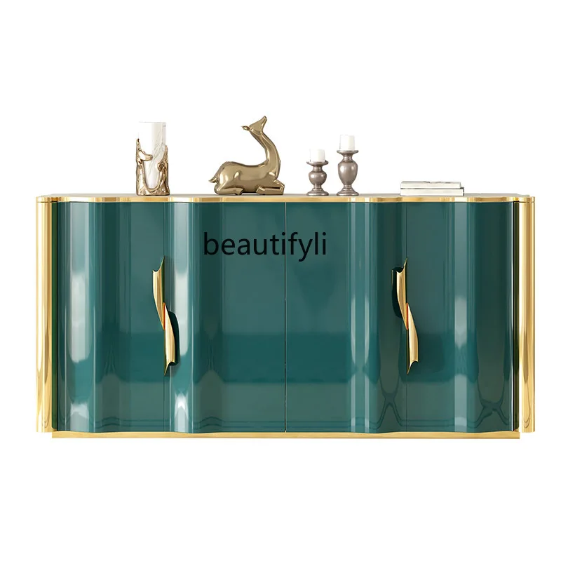 

Affordable Luxury Style Entrance Cabinet Decorative Cabinet Creative Floor-to-Wall Sideboard Cabinet Paint Complete Set