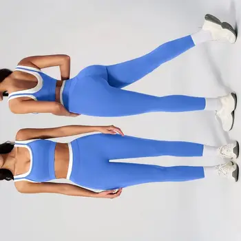 Yoga Set 2PCS Women Outfits Sport Suit Gym Wear Workout Clothes Sportswear Gym High Waist Legging Fitness Bra Set Sports Suits 1