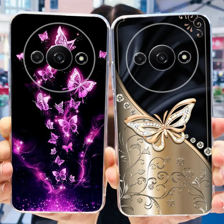 Elegant Printing Soft Silicone Clear TPU Slim Phone Case
