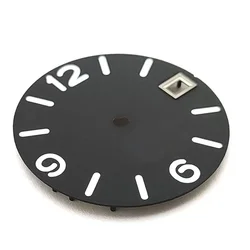 Green Luminous Watch Dial - 28.5mm for Automatic Movement Replacement Parts (Black and white)