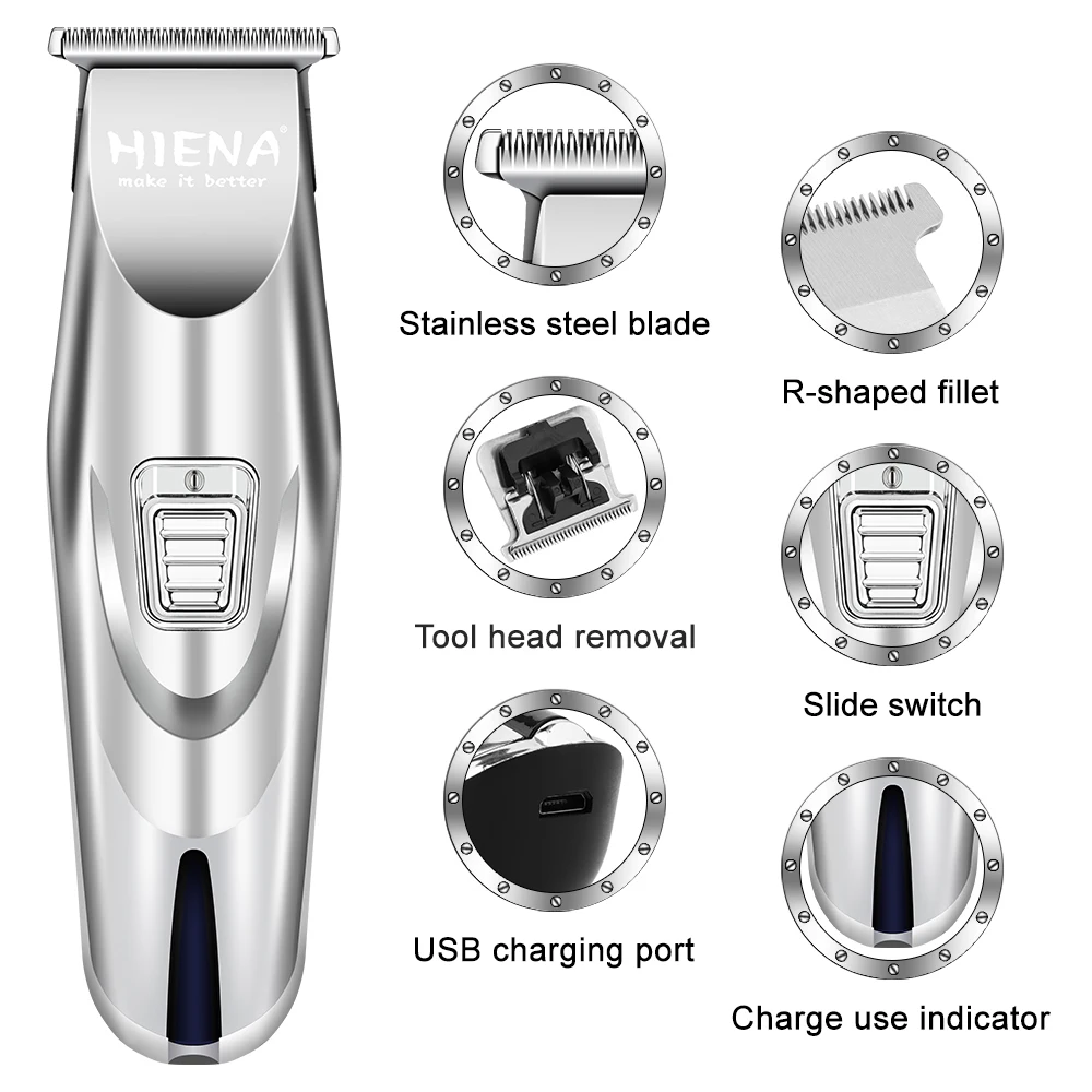 HIENA hair clipper cutting machine man hair clipper trimmers Professional electric scissors push Oil head Electric HYN-010 5