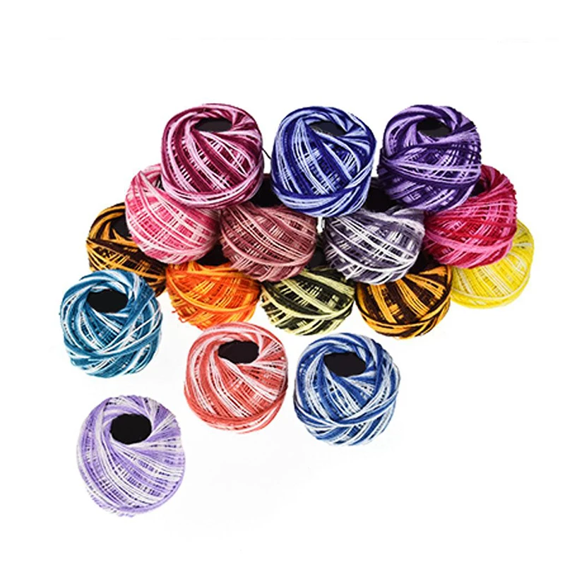 

16pcs Embroidery Thread Roll Cotton DIY Craft Cross Stitch Knitting Dyeing Line Sewing Tool Accessories