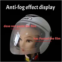 Films Anti-buée pour casque de moto, 2 pièces, autocollants Anti-buée, un incontournable pour les coureurs en hiver, très fins 3