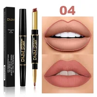 Double Ended Matte Lipstick Women Lip Liner 2 In 1 Makeup Matte Lipstick Durable Waterproof Nude Red Lipstick Lips Cosmetics