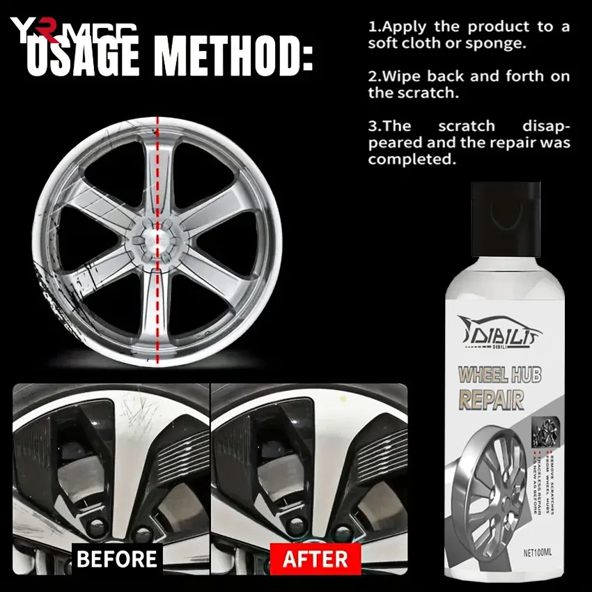 Car Rim Cleaning Tools Wheel Hub Refurbishment Tool Kitchen Supplies Stainless Steel Scratch Repair Fluid Motorcycle Accessories