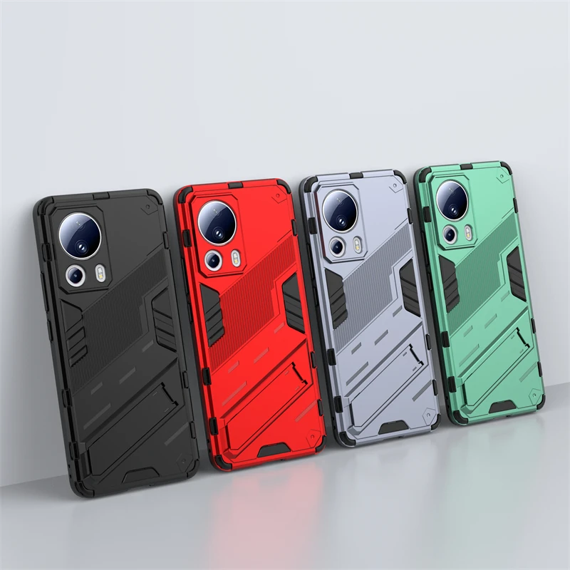 Per Xiaomi Mi 13 Lite Cover Case Mi 13 Lite Capas Pc Armor Phone Bumper Back Kickstand Cover Antiurto Xiaomi Mi 13 Lite Fundas
