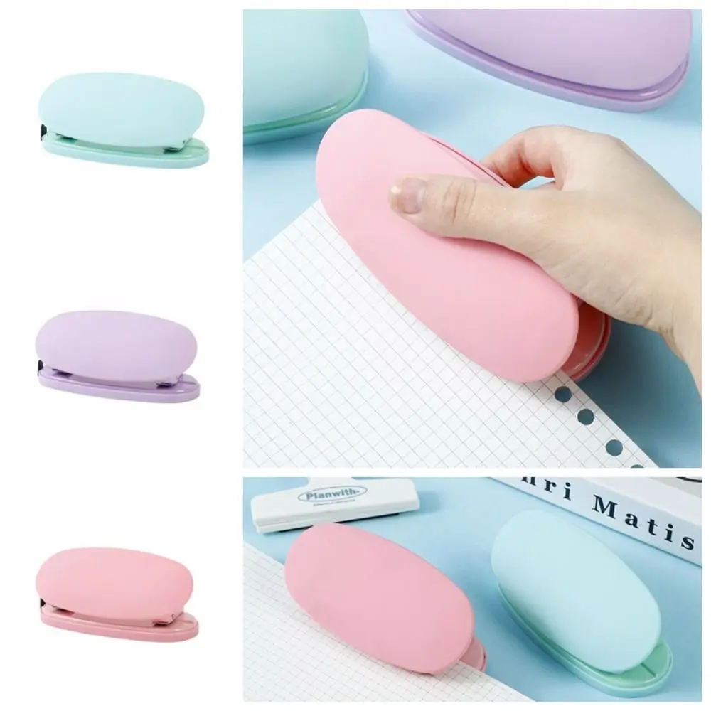 측정 체중계 2 홀 종이 펀치 마카롱 컬러 수동 바인딩 DIY 공예, DIY 구멍 펀치 루즈 리프 6cm 노트북