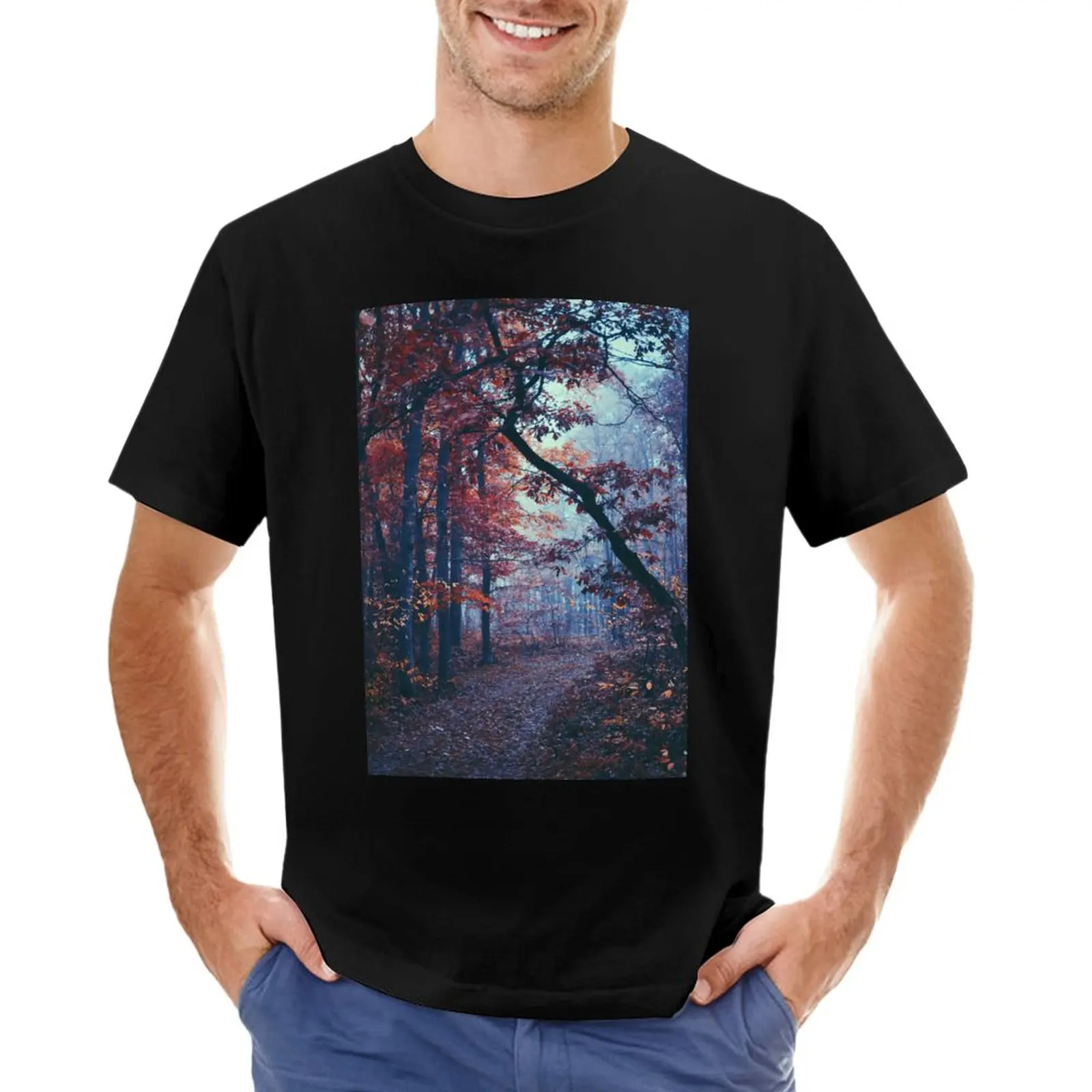 

Haunted Autumn T-Shirt quick drying shirt Short sleeve tee boys white t shirts mens graphic t-shirts anime