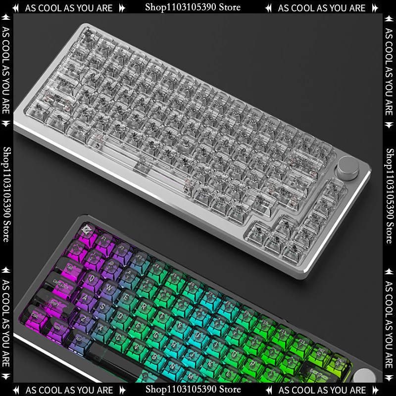 

Heiji Snake Dk83 Mechanical Keyboard Kit Wired Single Mode Rgb Hot Swap Customized Aluminum Shell Keyboard Accessory Gift