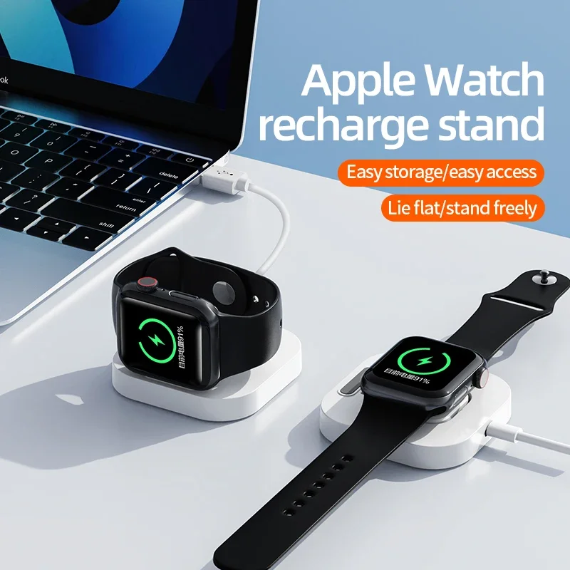 애플 워치용 고속 접이식 마그네틱 워치 무선 충전기, 애플 워치용 휴대용 충전 스테이션, iWatch 8 7 6 5 SE 4 3 2