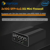 Topton 12th Gen 2*10G SFP+ Intel i3-N305 N200 N100 Firewall Appliance 4x i226-V 2.5G DDR5 NVMe Soft Router Mini PC Proxmox ESXi 2
