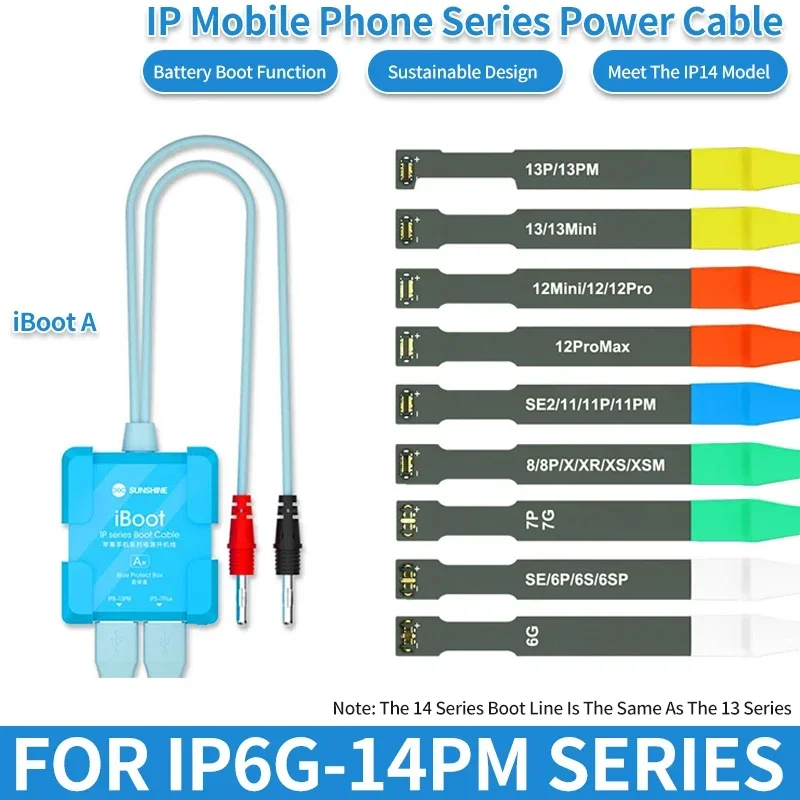 

IPhone Power Supply Cable Sunshine IBOOT Test Flex for IP 6G-14 Pro Max Battery BOOT Control Line Mobile Phone Power Tool Set