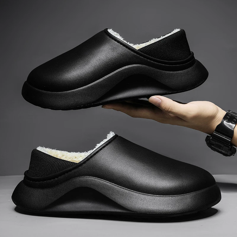 Men's Winter Cotton Slippers Casual Comfortable Shoes For Home Mans New Fashion Outside Unique Design Mens Slipper Keep Warm soft slippers men shoes