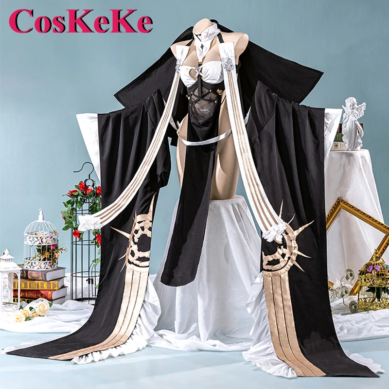 

CosKeKe HMS Implacable Cosplay Anime Game Azur Lane Costume Elegant Sexy Nun Uniform Succubus Dress Halloween Role Play Clothing