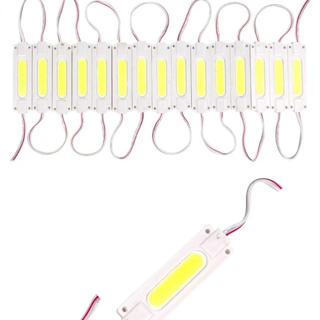 12V COB LED 모듈 광고 빛나는 문자 백라이트 모듈 IP65 방수 흰색 빨간색 파란색 녹색 노란색 분홍색 10개