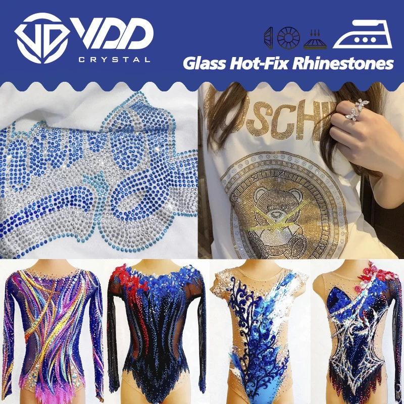 Mixed Sizes 6 Grid Box Indicolite AB Glass HotFix Rhinestones For