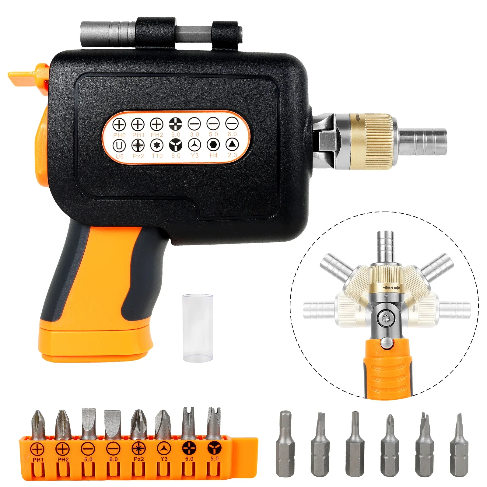 16-in-1 Multi Screwdriver Set Bit Holder Ratchet Screwdriver 1/4 Auto Repair Screwdriver Ratchet Wrench Electric Car Repair Tool