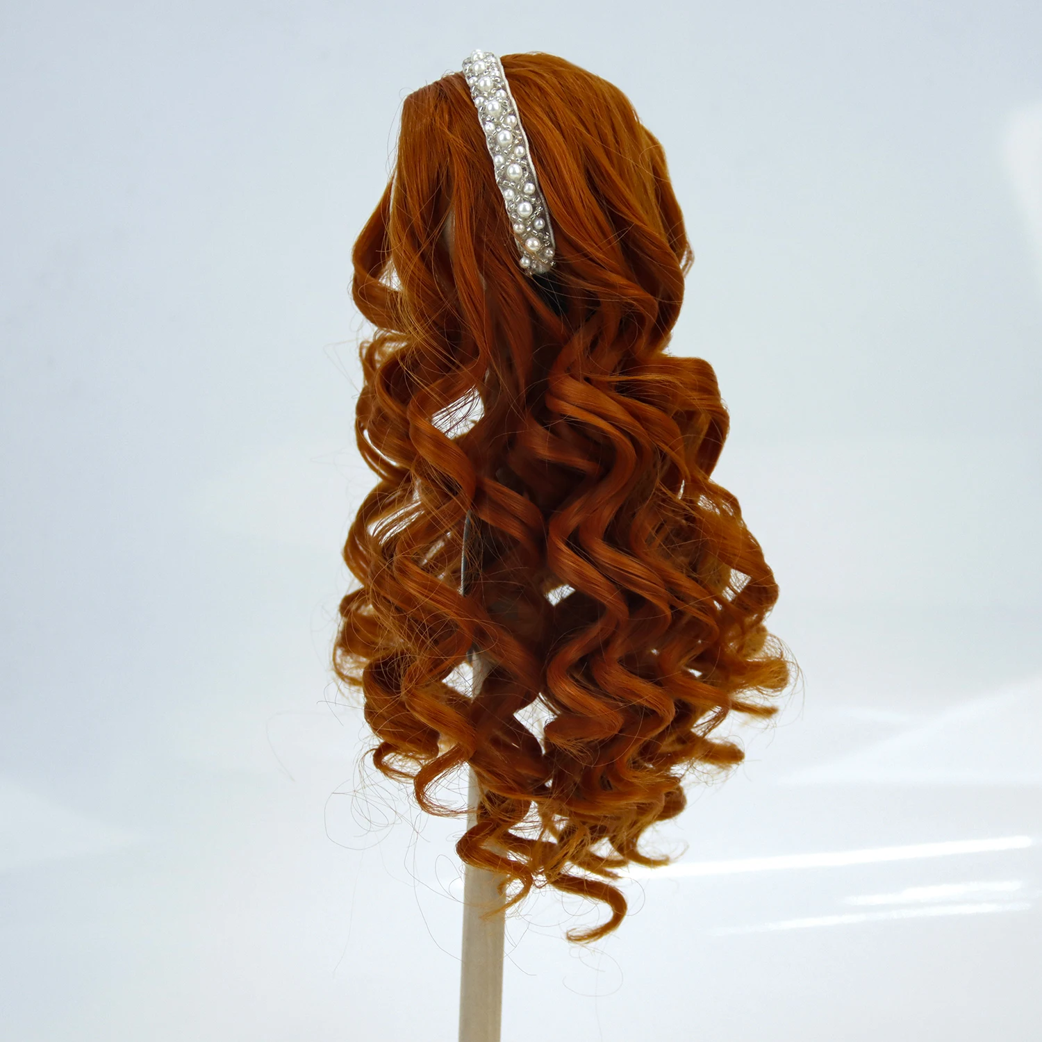 boneca cabelo macarrão rolo cor natural ondulado