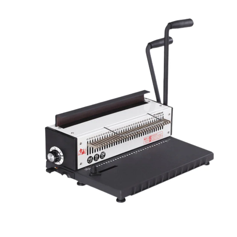 

TD-1500B34 Manual Wire Binding Machine 34 Holes Metal Spiral Wire Spool Binding Machine A4 Binder Puncher Machine 1pc