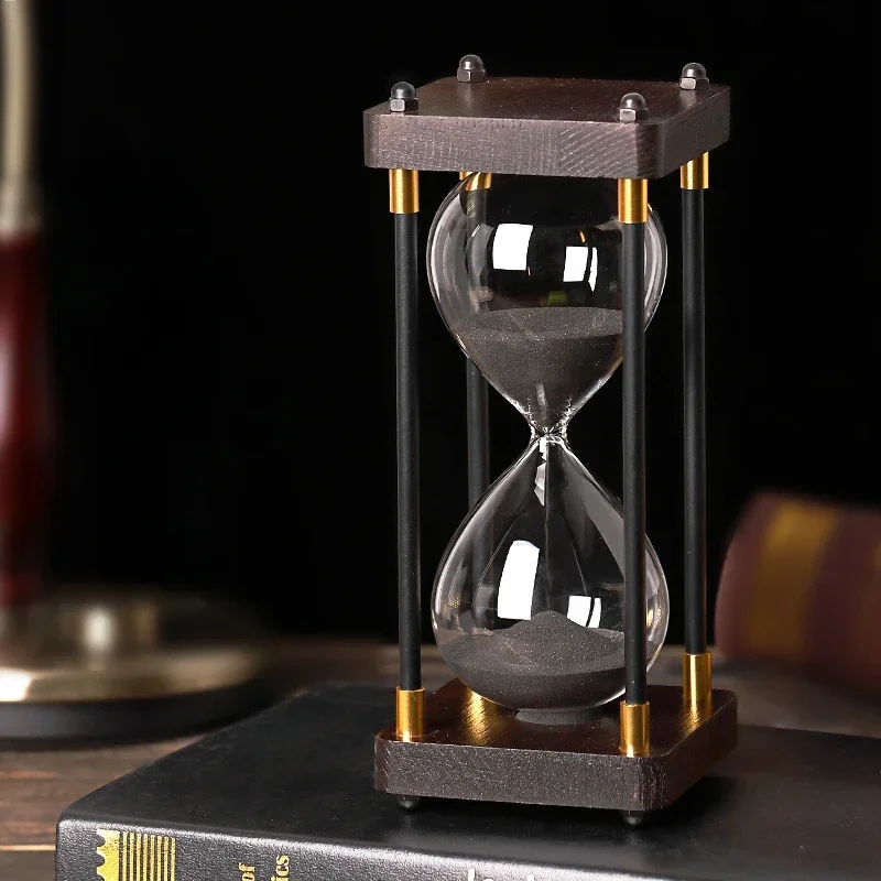 Wooden Hourglass Timer 30/60 Minutes for Office and Home Decor