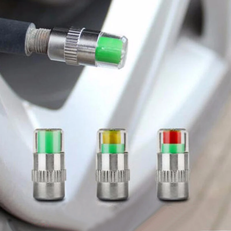 Tire Pressure Monitor Pressure Gauge Cap Sensor Indicator Alert Monitoring Valve Stem Cap Tools Kit 2.0/2.2/2.4 Bar 30/32/36 PSI car tire pressure monitor car tire pressure sensor