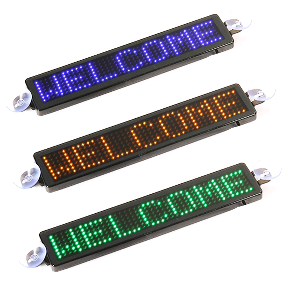 

23CM Car LED Signage Screen Module Control Bluetooth Programmable Scrolling Message LED Board CAR LED Sign Display Red Text APP