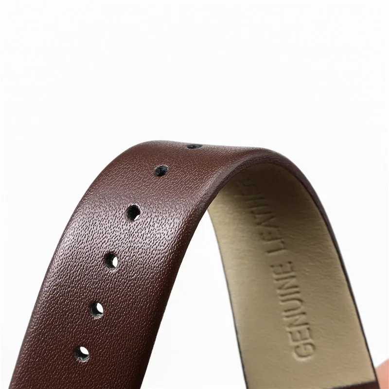 Premium Universal Genuine Leather Watch Strap - Soft, Waterproof Cowhide Band