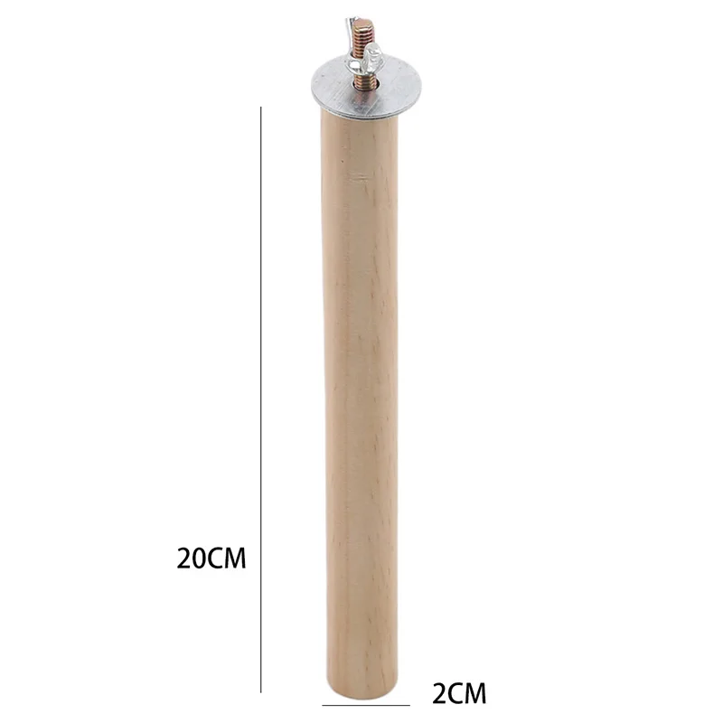 Natural Wood Hanging Stand & Perch for Bird Cages - Parrot Toy & Pet Supplies