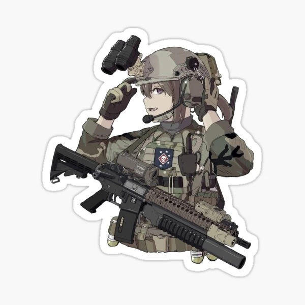 Anime Girl Sticker for iOS & Android