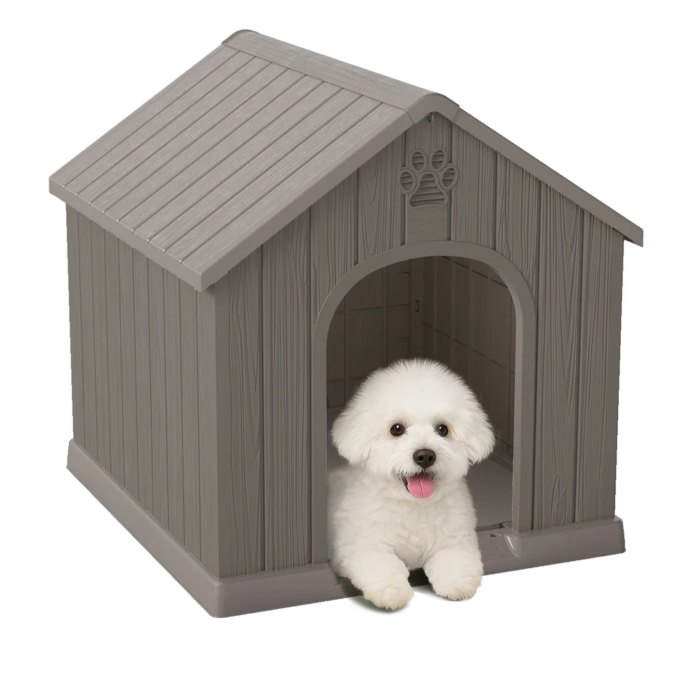 Weather Resistant Plastic Dog House for Small Dogs