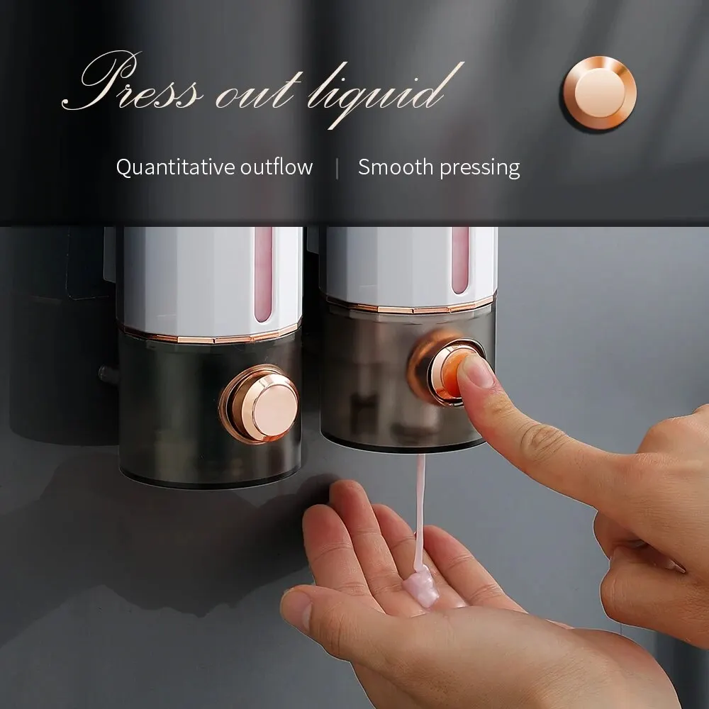 Non-Perforating Soap Dispenser Hand Sanitizer Wall Hanger Press Dispenser Home Hotel Shower Gel Shampoo Box Wall Mount