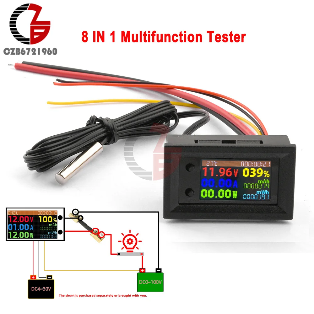Amperometro Voltmetro Digitale DC0~100V 20A - Misuratore Di Tensione E Corrente Ad Alta Precisione Con Calibrazione