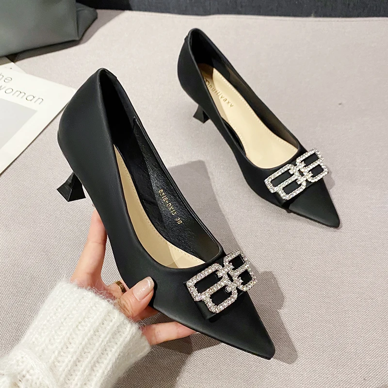 

2024 Fashion Thin High Heels Size 35-39 Women Shoes Stiletto Banquet Wedding Shoes Sexy Pointed Ladies Party Shoes Women's Pumps