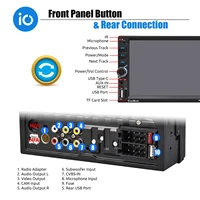 ESSGOO Autoradio Universel Double 2 DIN 7 Pouces Écran Tactile HD CarPlay Sans Fil Android Auto Bluetooth 5.0 USB AUX TF Égaliseur Mirror Link Commande Volant Type C SD Lecteur MP5 4